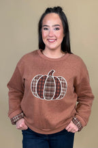 Pumpkin Patchwork Top JRTOP CASUAL TOP:~~Unassigned~~ SHE&SKY 