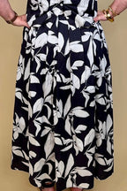 Printed Midi Skirt w/Back Elastic BOTTOMS SHE&SKY 