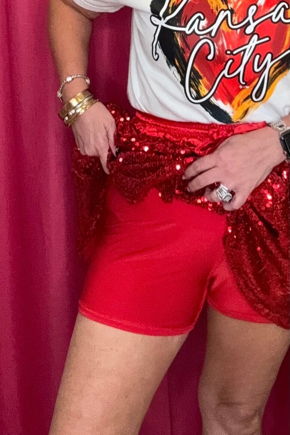 Feel The Fire Sequin Skort BOTTOMS JESS LEA 