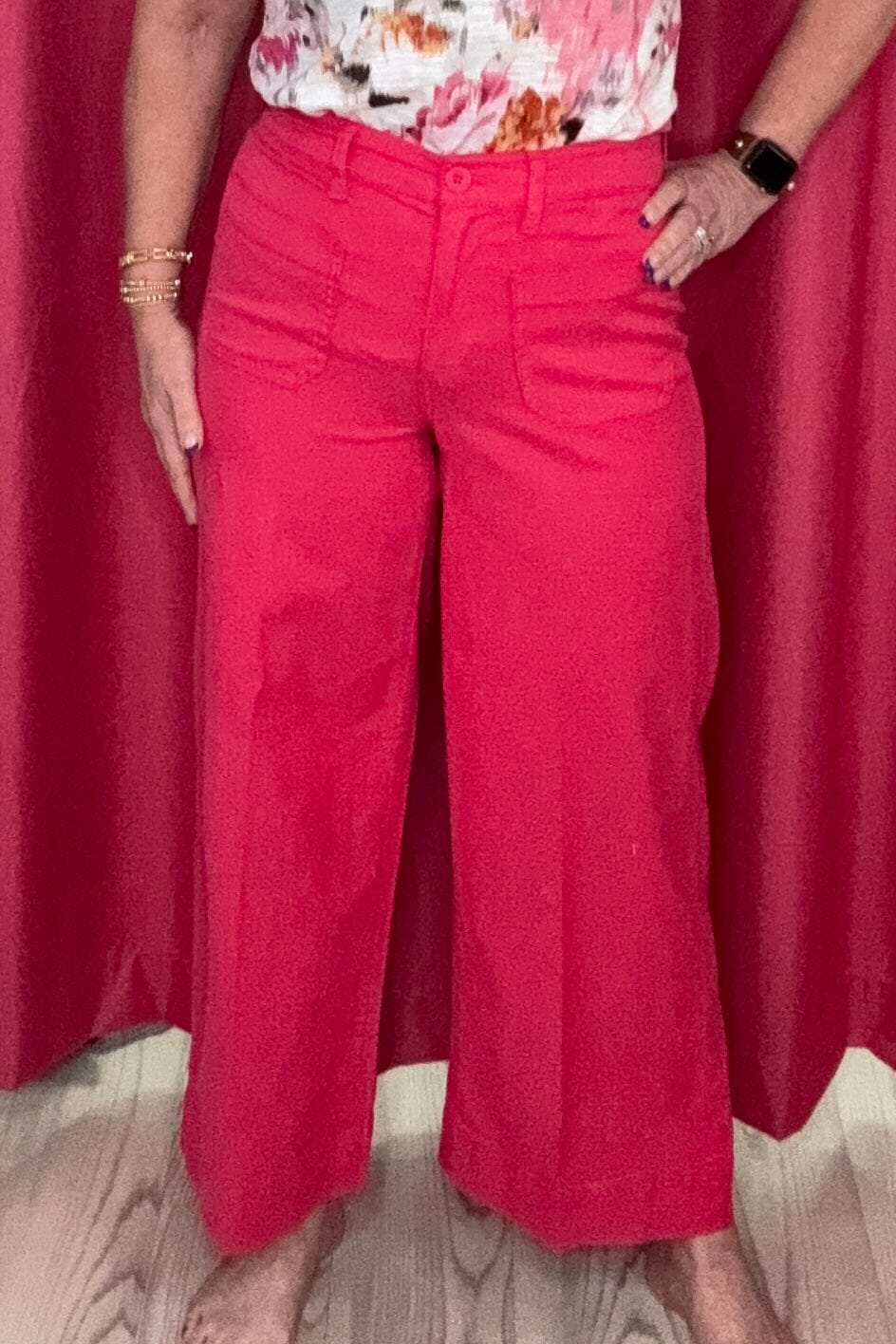 Crop Wide Leg w/Patch Pockets BOTTOMS LIVERPOOL 