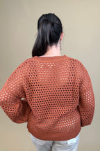 Round Neck Open Weave Top JRTOP CASUAL TOP:~~Unassigned~~ UMGEE 
