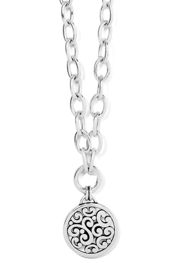 Contempo Silver Medallion Charm Necklace BJEWELRY Brighton Collectables