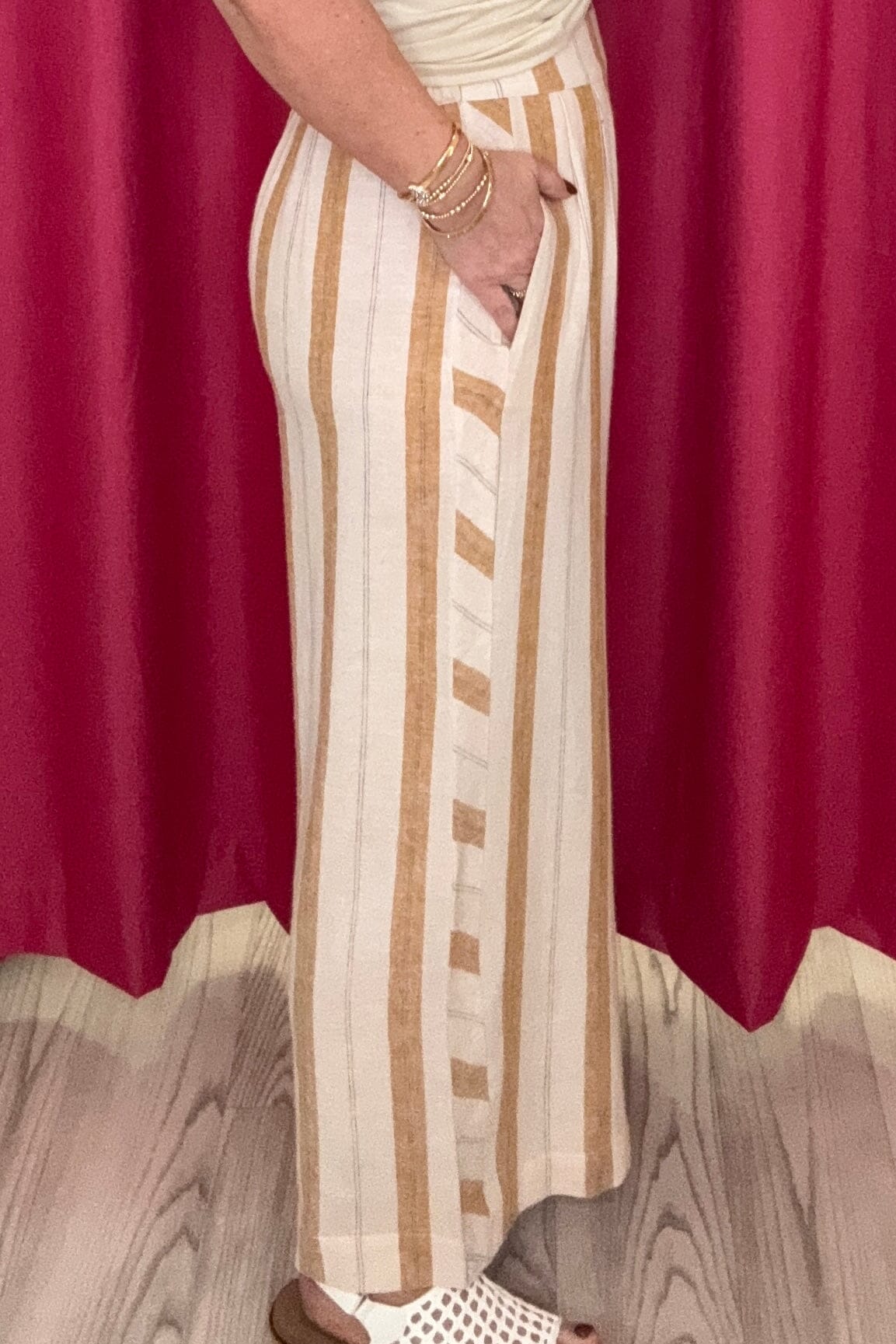 Pull On Flowy WIde Pant w/Pockets BOTTOMS TRIBAL 