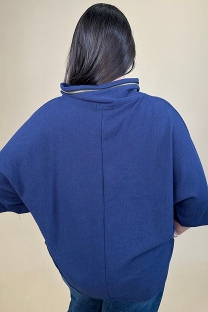 Zipper Cowl Neck Top MISSY TOP SPECIAL CREATION 