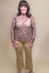 Long Sleeve Leopard Mesh Top MISSY BASIC KNIT DAVI&DANI 