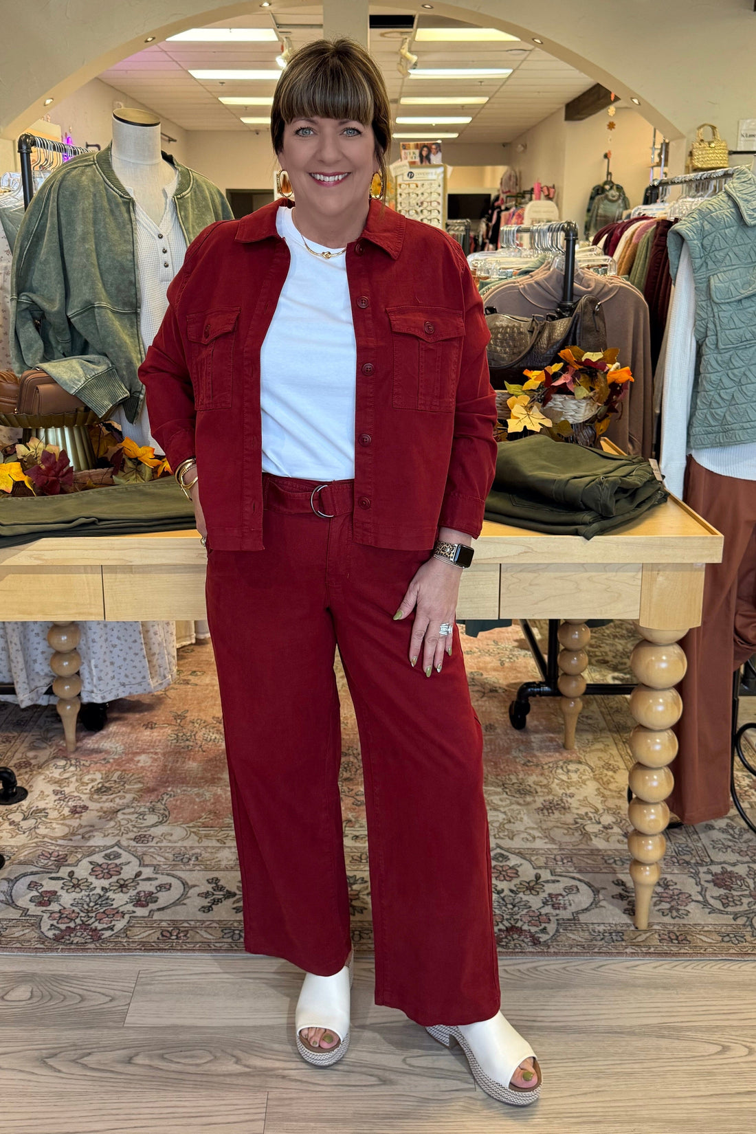 Stride Wide Leg w/Belt BOTTOMS LIVERPOOL 