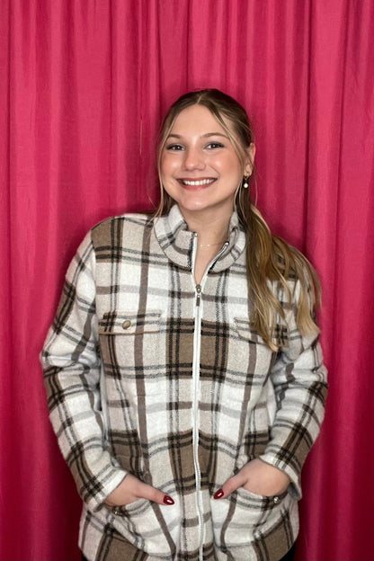 Long Sleeve Zip-Up Cardigan w/4 Pockets JACKET SOUTHERN LADY 