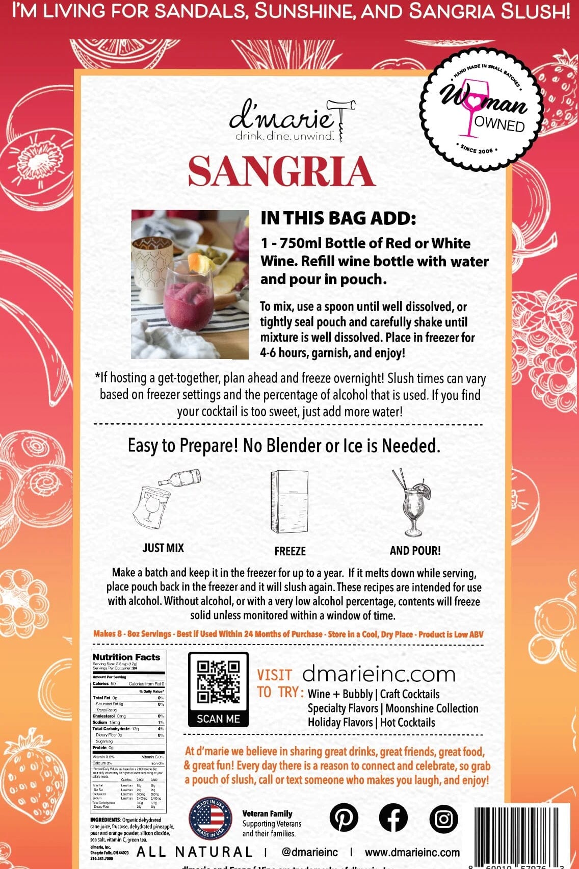 Sangria Cocktail Slush Mix