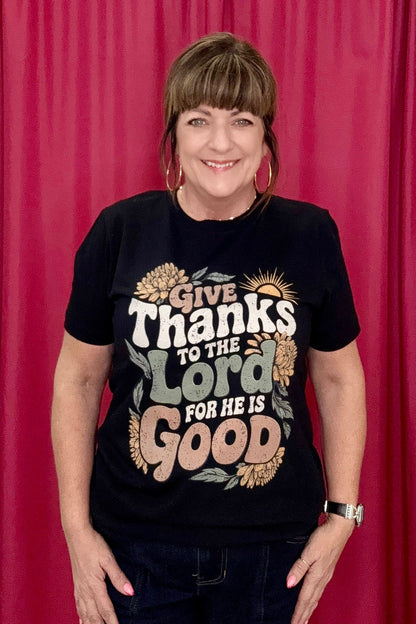 Give Thanks to the Lord T-Shirt MISSY BASIC KNIT REBELROSE/ATTITUDETEES 