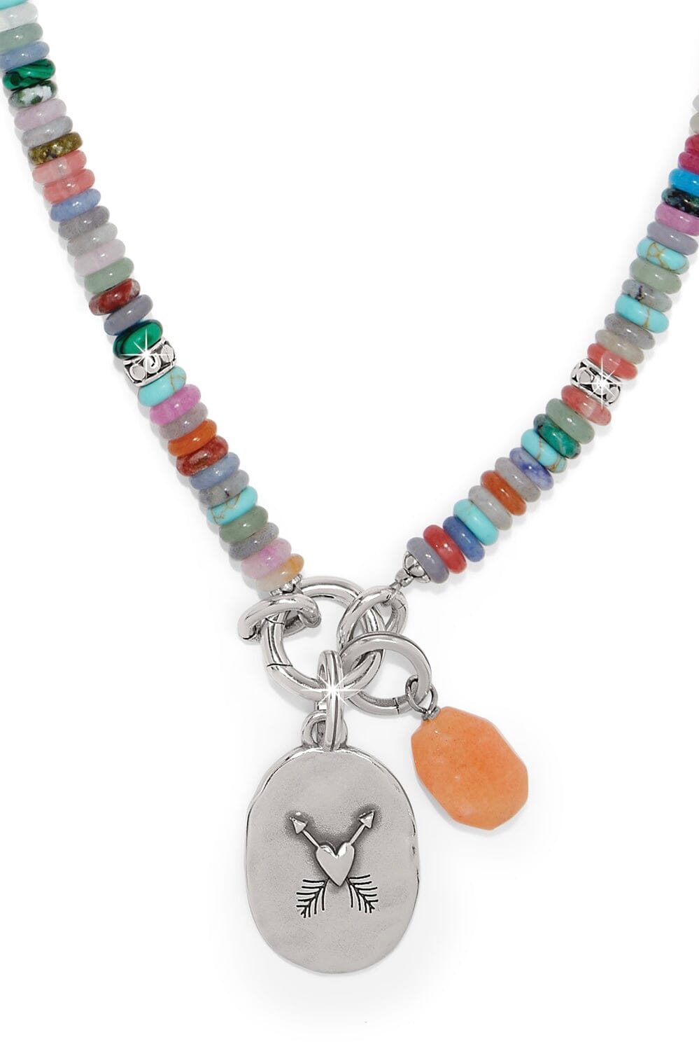 Token Charm Mix Gemstone Necklace BJEWELRY Brighton Collectables 