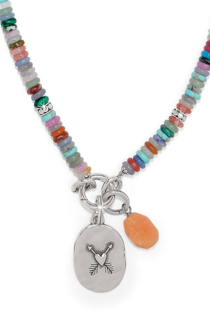 Token Charm Mix Gemstone Necklace BJEWELRY Brighton Collectables 