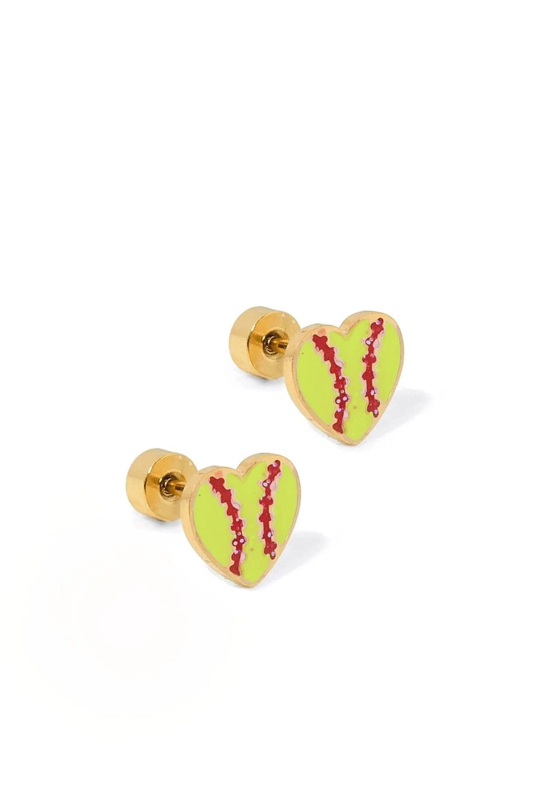 Softball Screwback Stud Earrings JEWELRY LINNY CO
