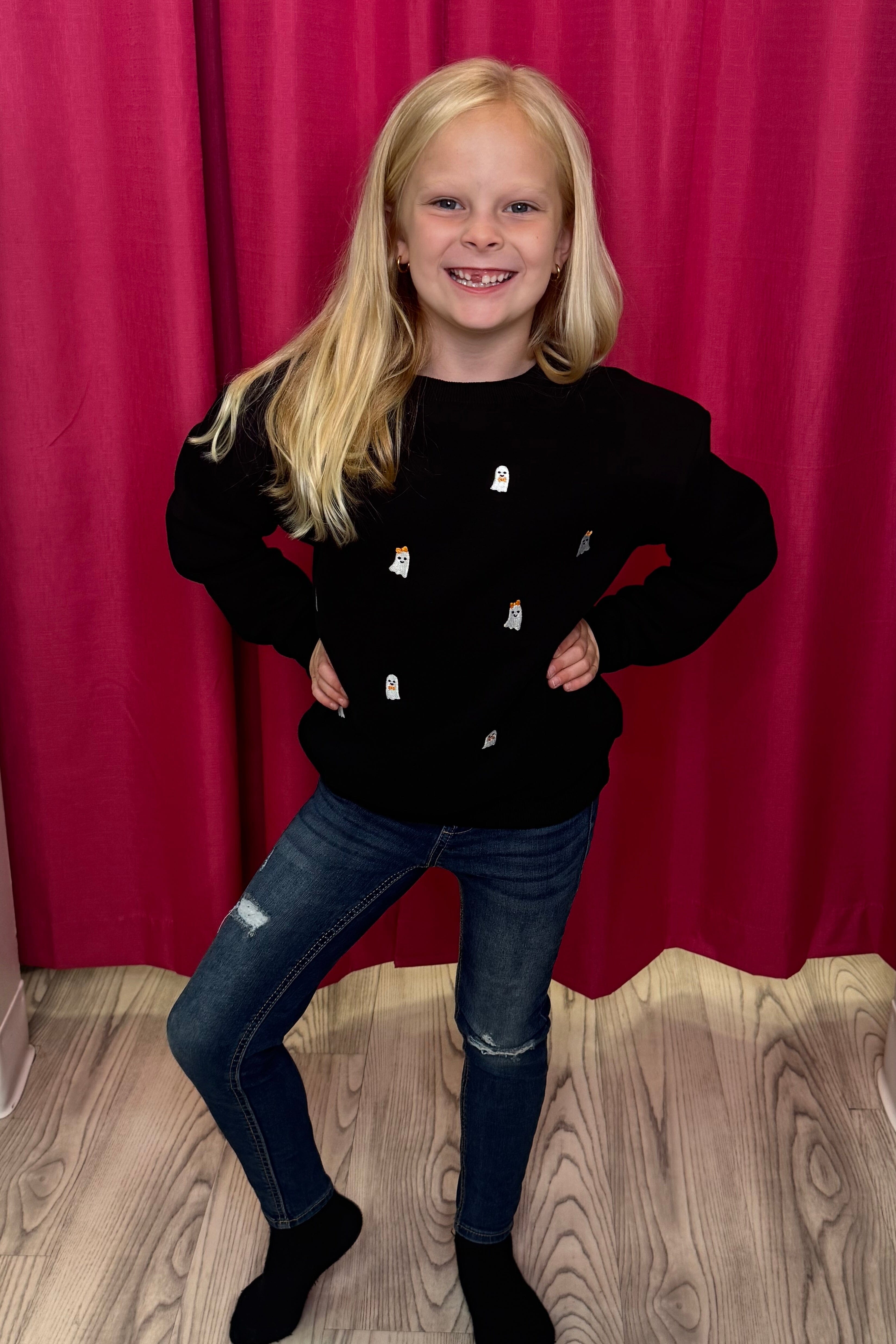 Kids Long Sleeve Crew Neck Sweatshirt w/Ghosts GIFT/OTHER SIMPLY SOUTHERN 