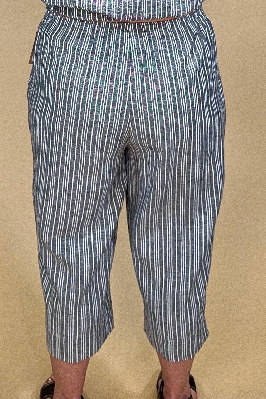 Pull On Striped Pants w/Pockets BOTTOMS SOUTHERN LADY 
