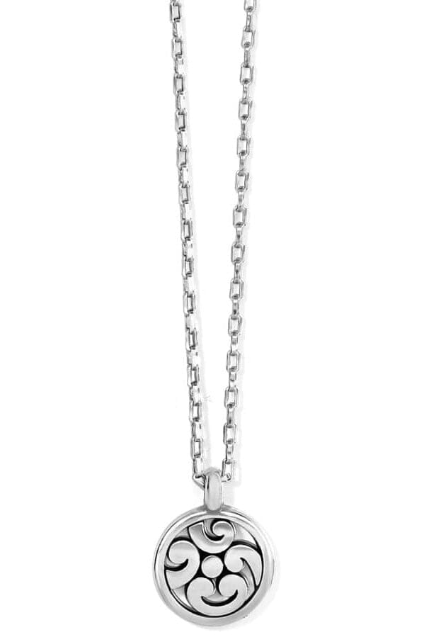 Contempo Silver Medallion Petite Necklace BJEWELRY Brighton Collectables 