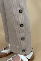 Pasadena Knit Stripe Pant - Oatmeal BOTTOMS HABITAT 