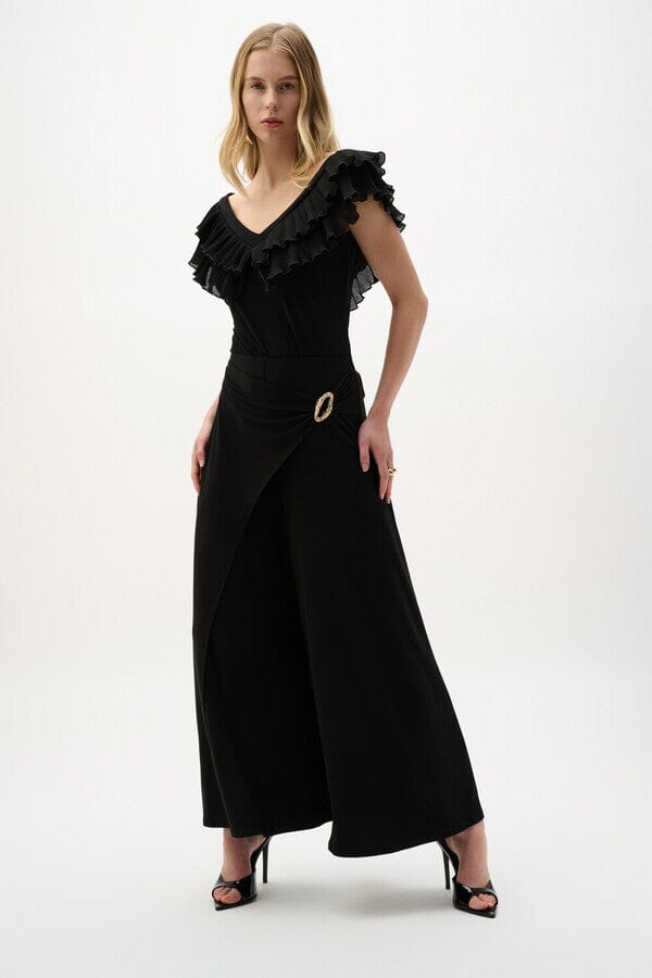 Sleeveless V-Neck Pleated Ruffle Top MISSY TOP SPECIAL JOSEPH RIBKOFF 