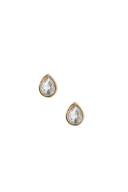 Paloma Pear Gold Screwback Stud Earrings JEWELRY LINNY CO 