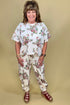 Floral Bouquet Soft Scuba Matching Set JRTOP CASUAL TOP DAVI&DANI 