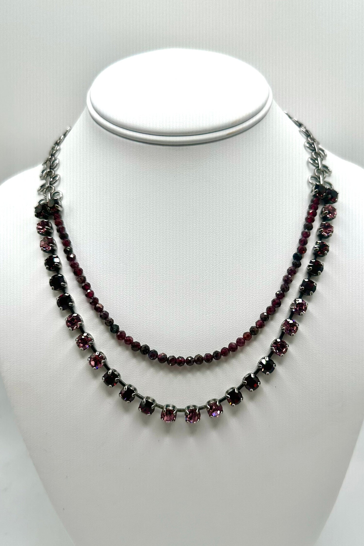 Double Strand Necklace in "Velvet Encore" - Silver Plated BETTERBRANDJEWELRY:~~Unassigned~~ MICHALSMARIANA 
