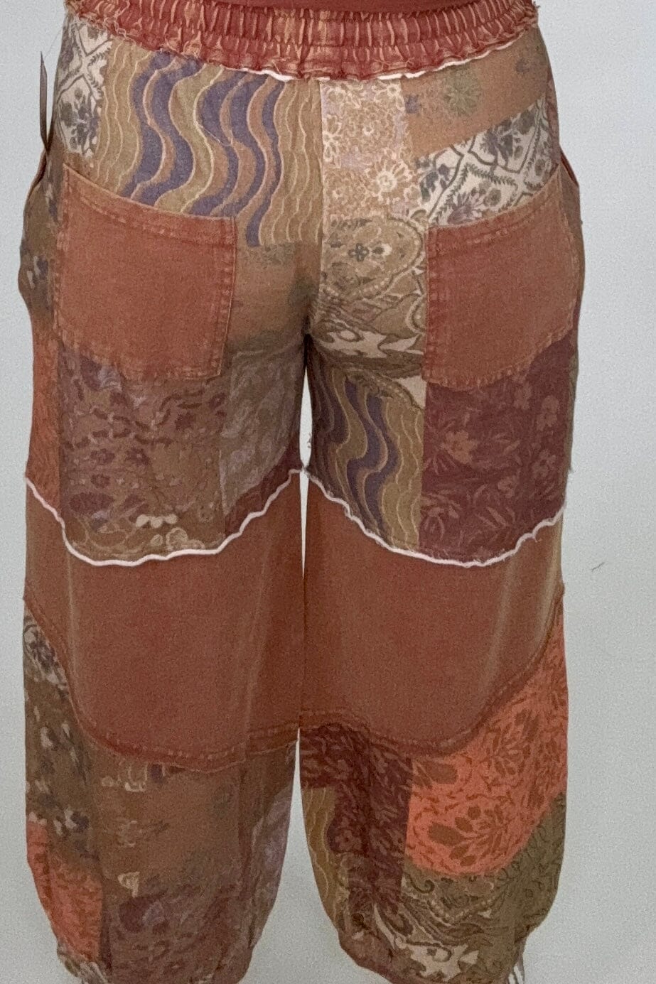 Mixed Fabric Drawstring Pant BOTTOMS:~~Unassigned~~ EASEL 