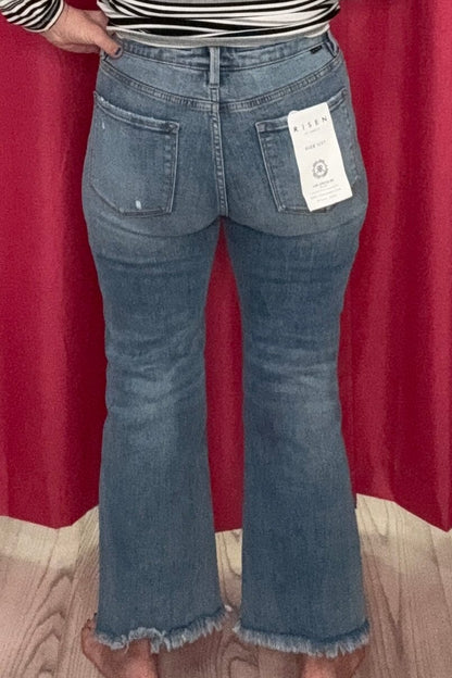 High Rise Crop FLare JEANS RISEN 