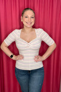 1/2 Sleeve Sweetheart Knit Top MISSY TOP SPECIAL LIVERPOOL 