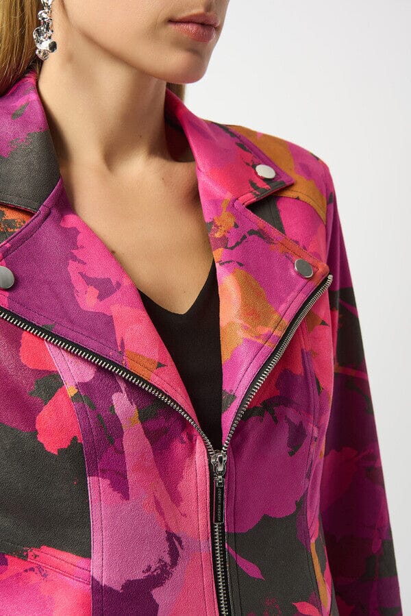 Printed Long Sleeve Zip Up Jacket OUTFIT COMPLETER JOSEPH RIBKOFF 