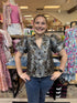 V-Neck Puff Sleeve Top JR TOP DRESSY GLAM 