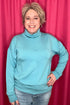 Long Sleeve Funnel Neck Top MISSY BASIC KNIT TRIBAL MISTBLUE XS 