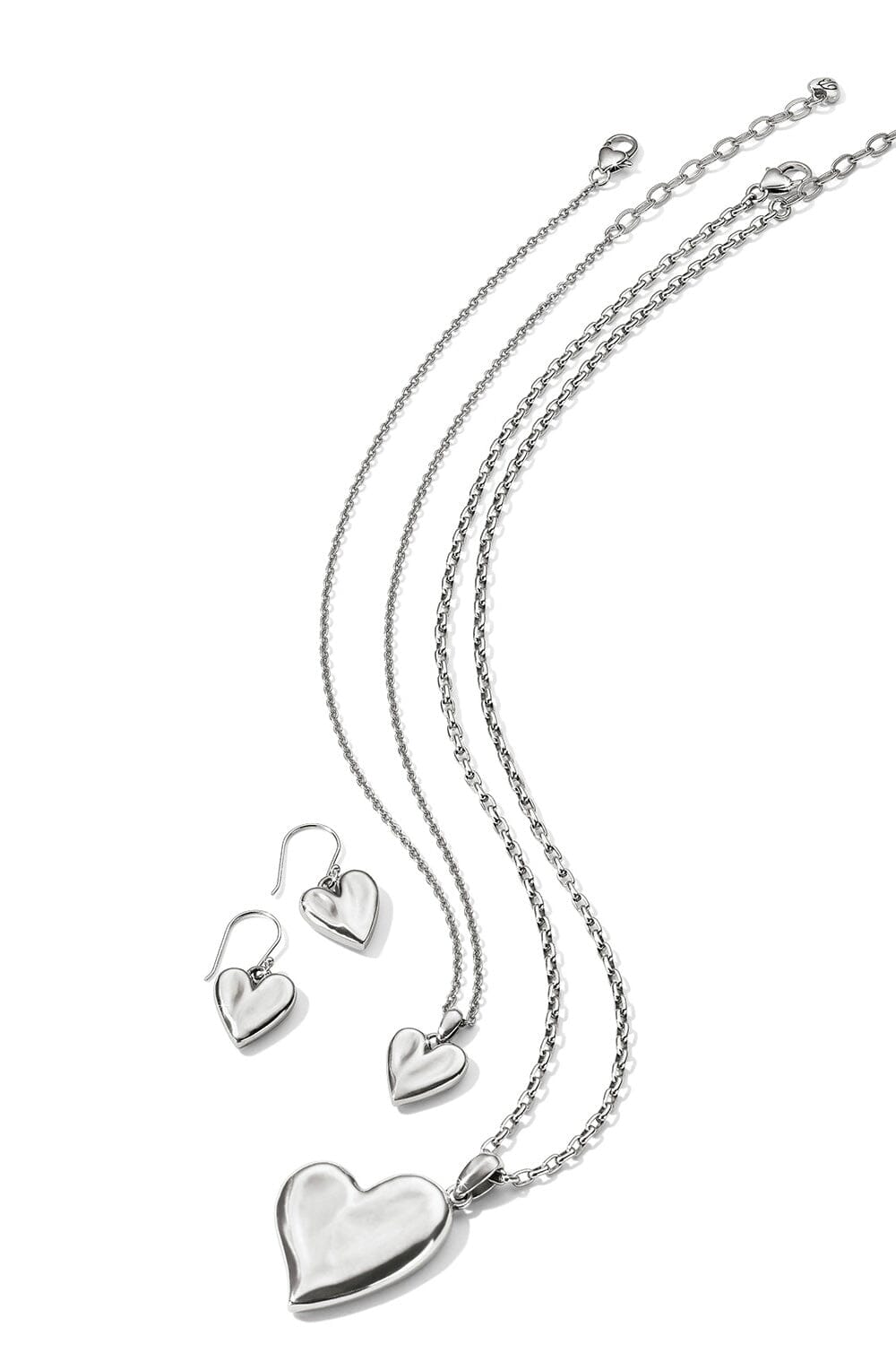 Cascade Heart Reversible French Wire Earrings BJEWELRY Brighton Collectables 