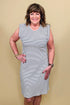 Tank Striped Dress w/Scoop Neck DRESS KEREN HART 