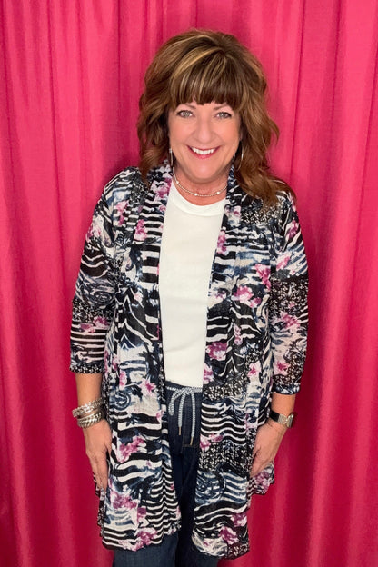 Printed Mesh Cardigan OUTFIT COMPLETER CREATION 