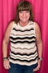 Round Neck Wavy Stripe Sweater Tank MISSY TOP SPECIAL DEMOCRACY 