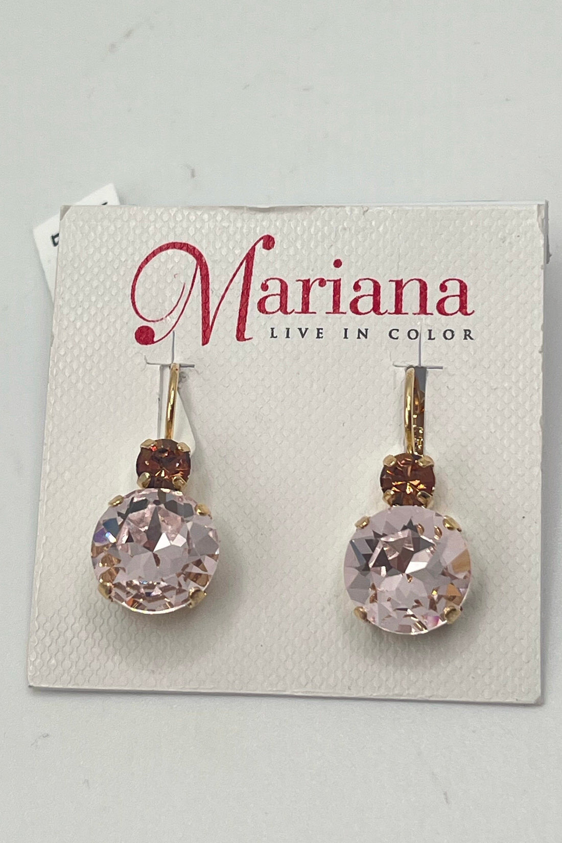 Large Double Stone Leverback Earrings in &quot;Amaretto&quot; BETTERBRANDJEWELRY Mariana 