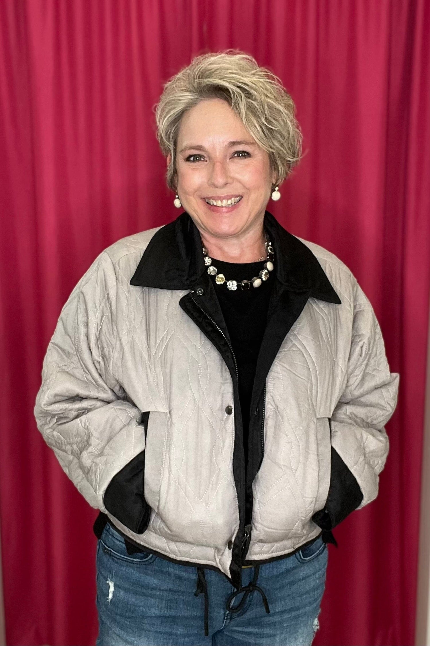 Long Sleeve Cropped Reversible Jacket JACKET DEMOCRACY 