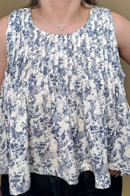 Sleeveless Baby Doll Top w/Toile JR TOP DRESSY POL CLOTHING 