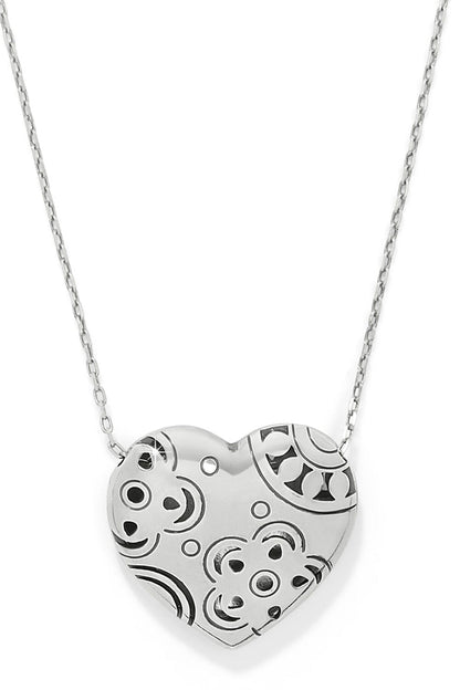 Flora Heart Reversible Necklace BJEWELRY Brighton Collectables 
