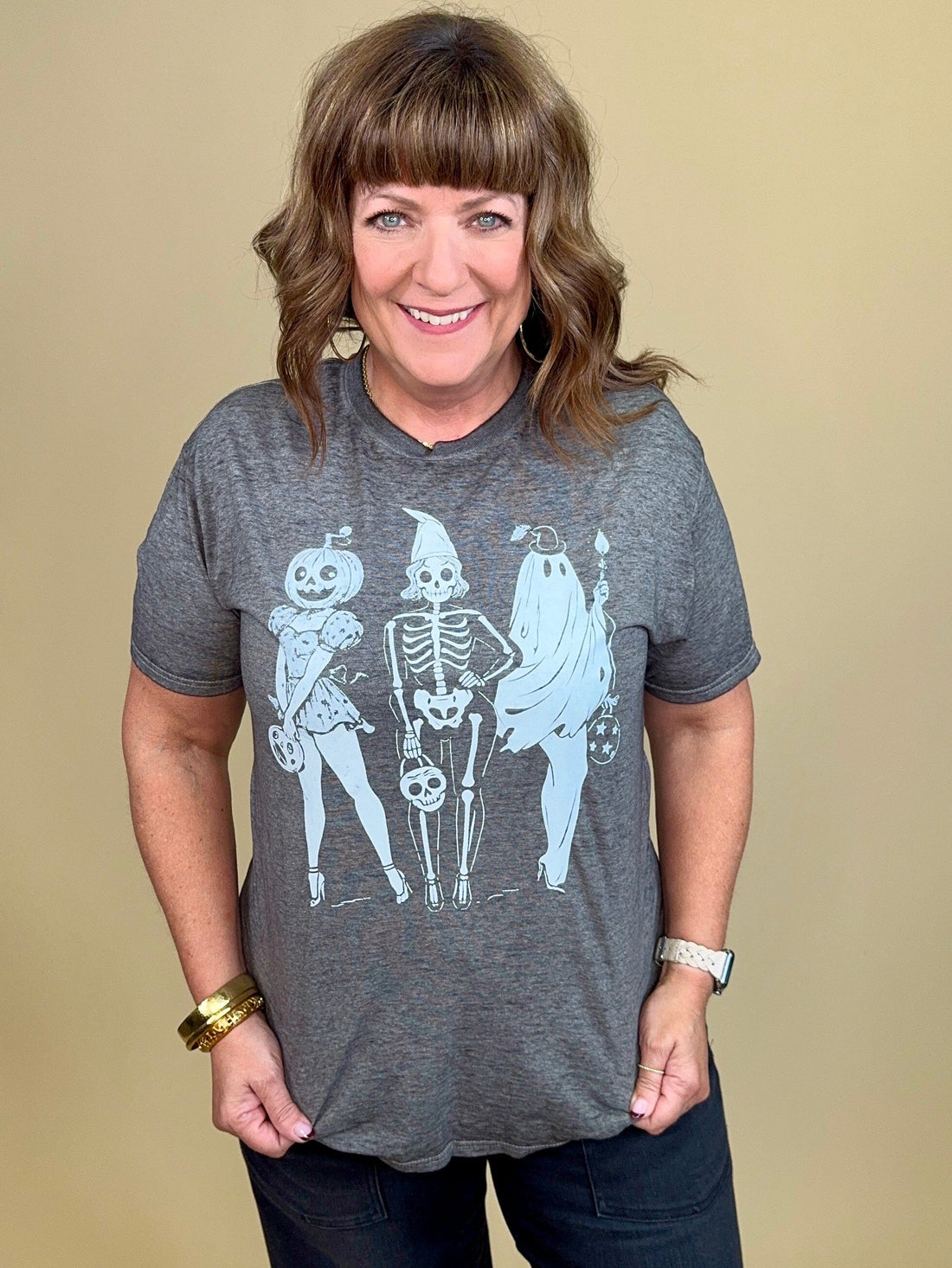 Spooky Party Girls Graphic Tee MISSY BASIC KNIT:~~Unassigned~~ SUGAR STITCH 
