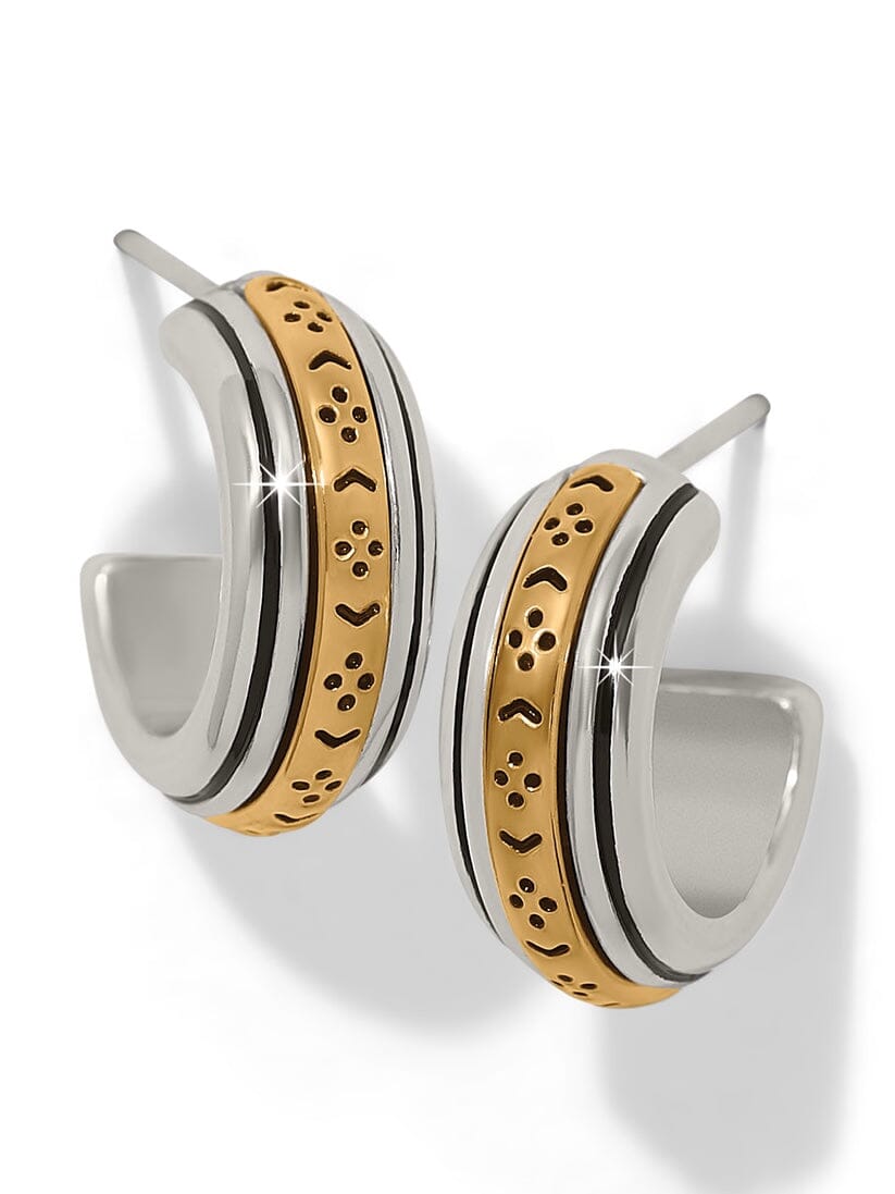 Mosaic Two Tone Mini Hoop BJEWELRY Brighton Collectables 