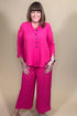 3/4 Sleeve Button Down Collared Top MISSY TOP SPECIAL CREATION 