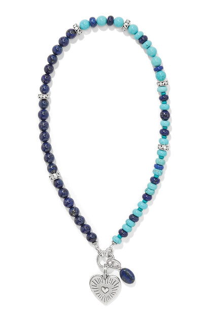 Token Charm Lapis Turquoise Necklace BJEWELRY Brighton Collectables 