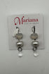 Three Crystal Drop Leverback Earrings "Ivory" - Rhodium BETTERBRANDJEWELRY MICHALSMARIANA 