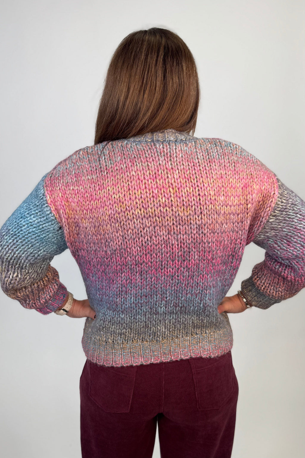 Ombre Crew Neck Sweater SWEATER:~~Unassigned~~ POL CLOTHING 