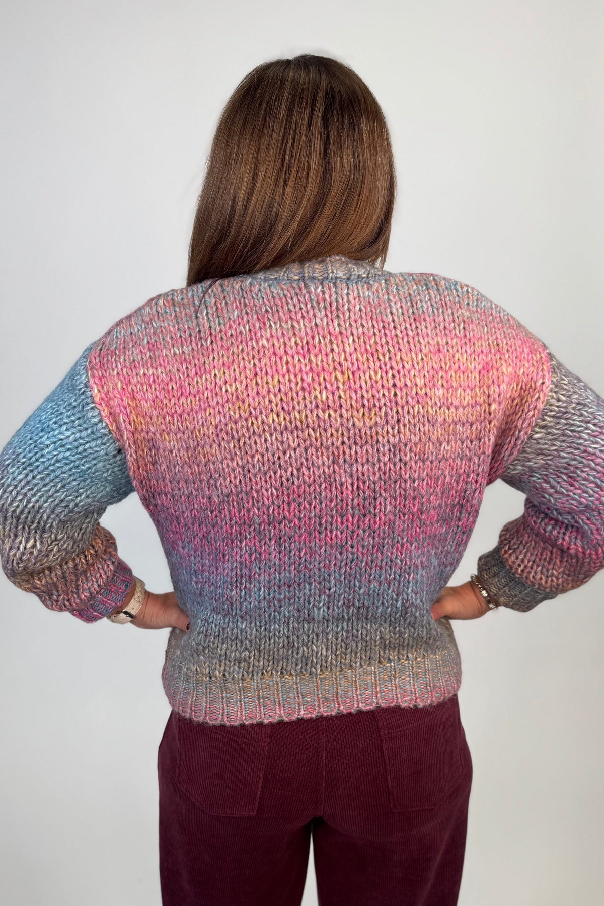Ombre Crew Neck Sweater SWEATER:~~Unassigned~~ POL CLOTHING 
