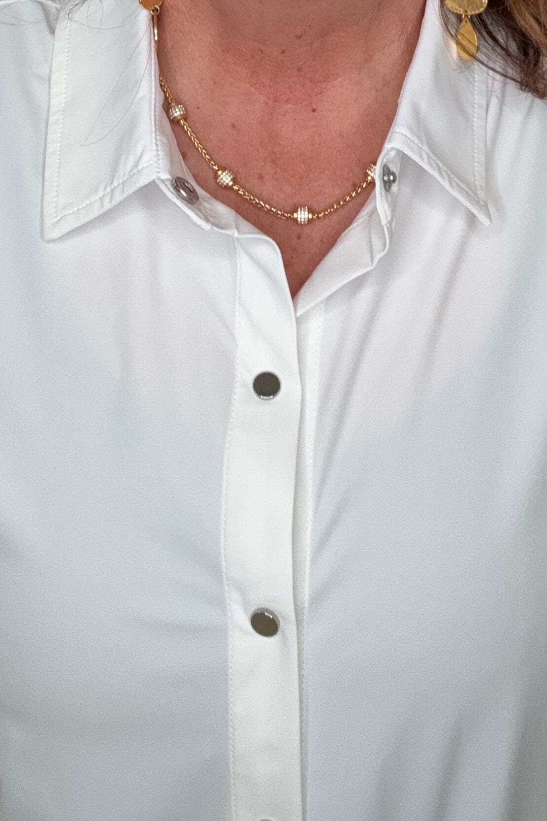 Elbow Puff Sleeve Snap Front Kint Top MISSY TOP SPECIAL LIVERPOOL 