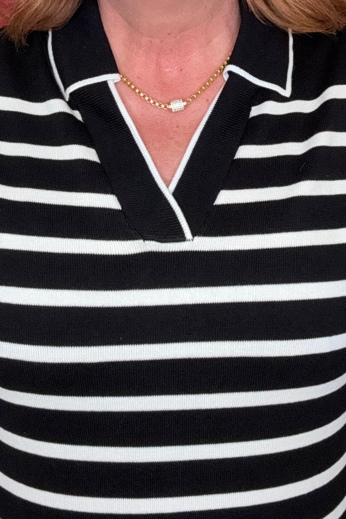 Short Sleeve Collared Sweater MISSY TOP SPECIAL LIVERPOOL 