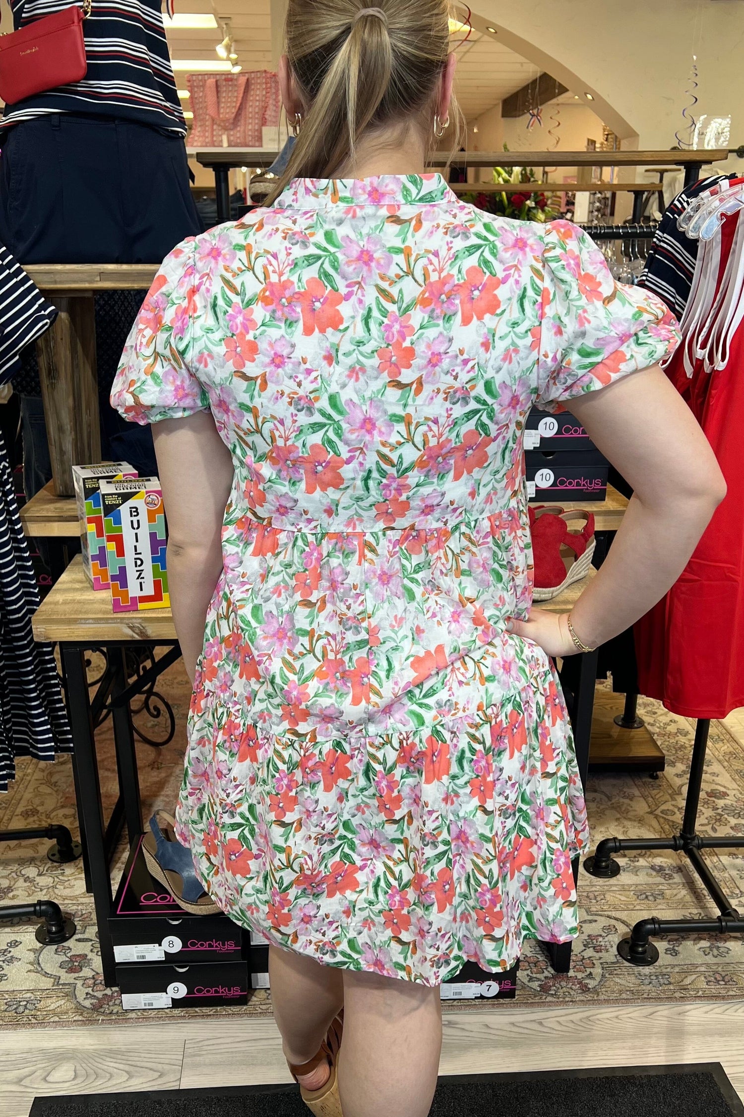 Watercolor Floral Dress DRESS SOUTHERN GRACE 