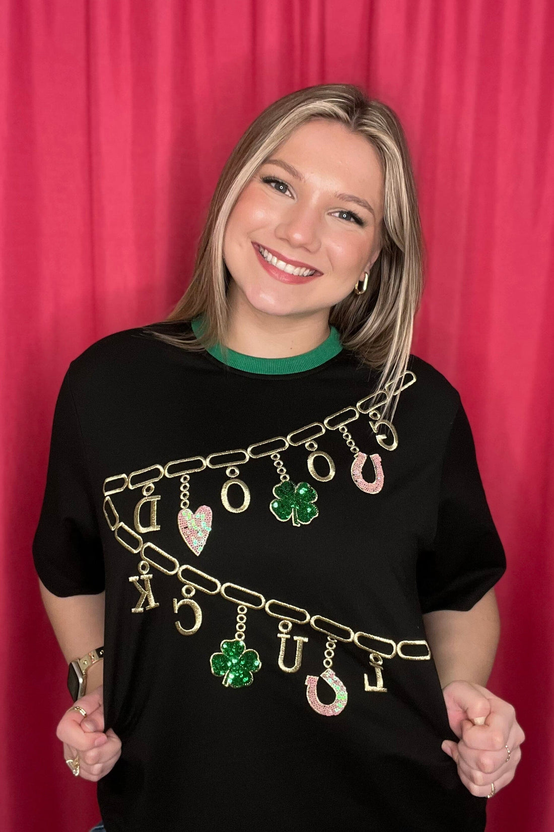 Good Luck Charms Crew Neck JRTOP CASUAL TOP SOUTHERN GRACE