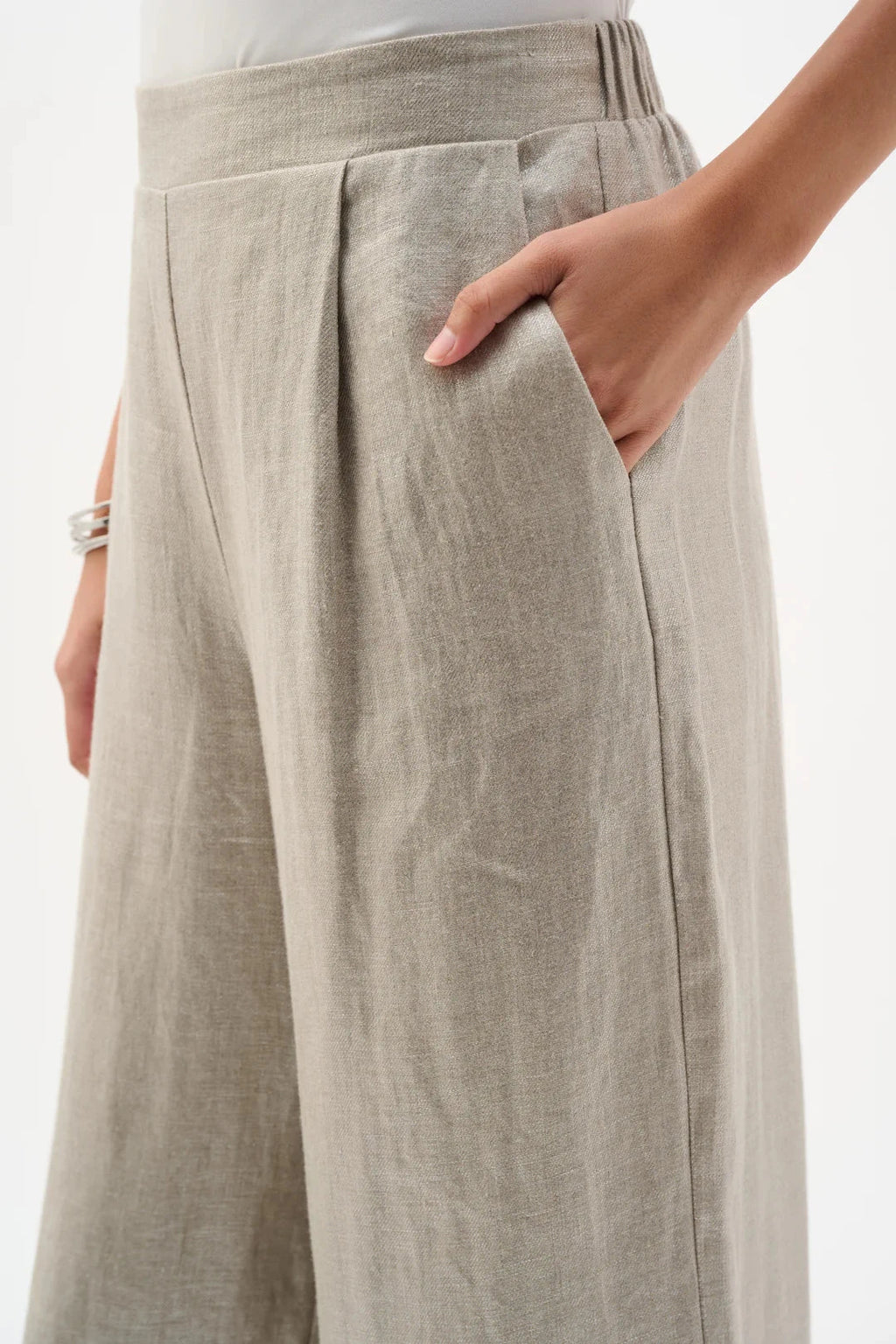 Pull On Metallic Pant BOTTOMS JOSEPH RIBKOFF 